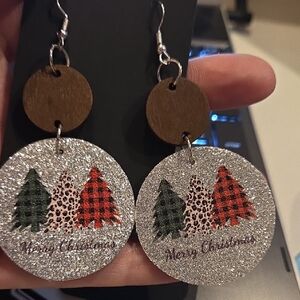 Festive Christmas Tree Earrings